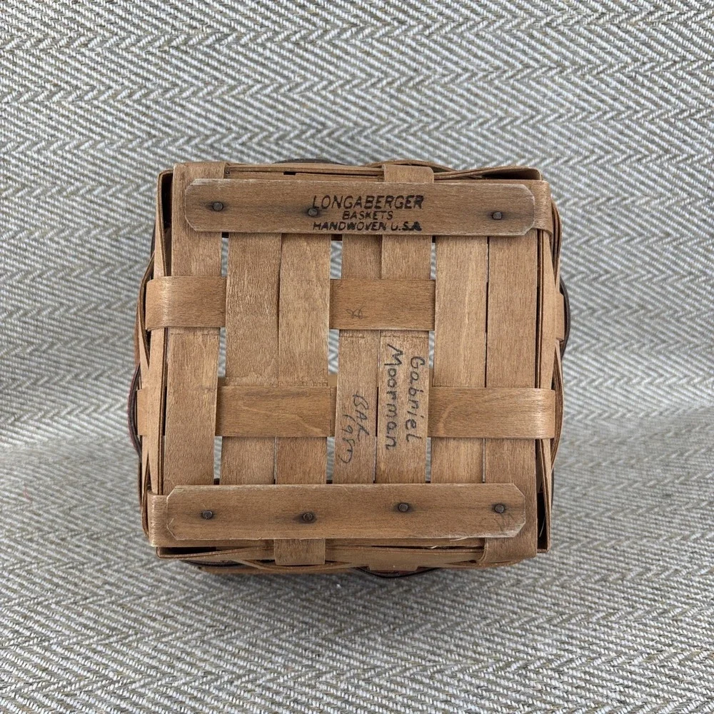 LONGABERGER Basket 1987  7x7 Signed Berry